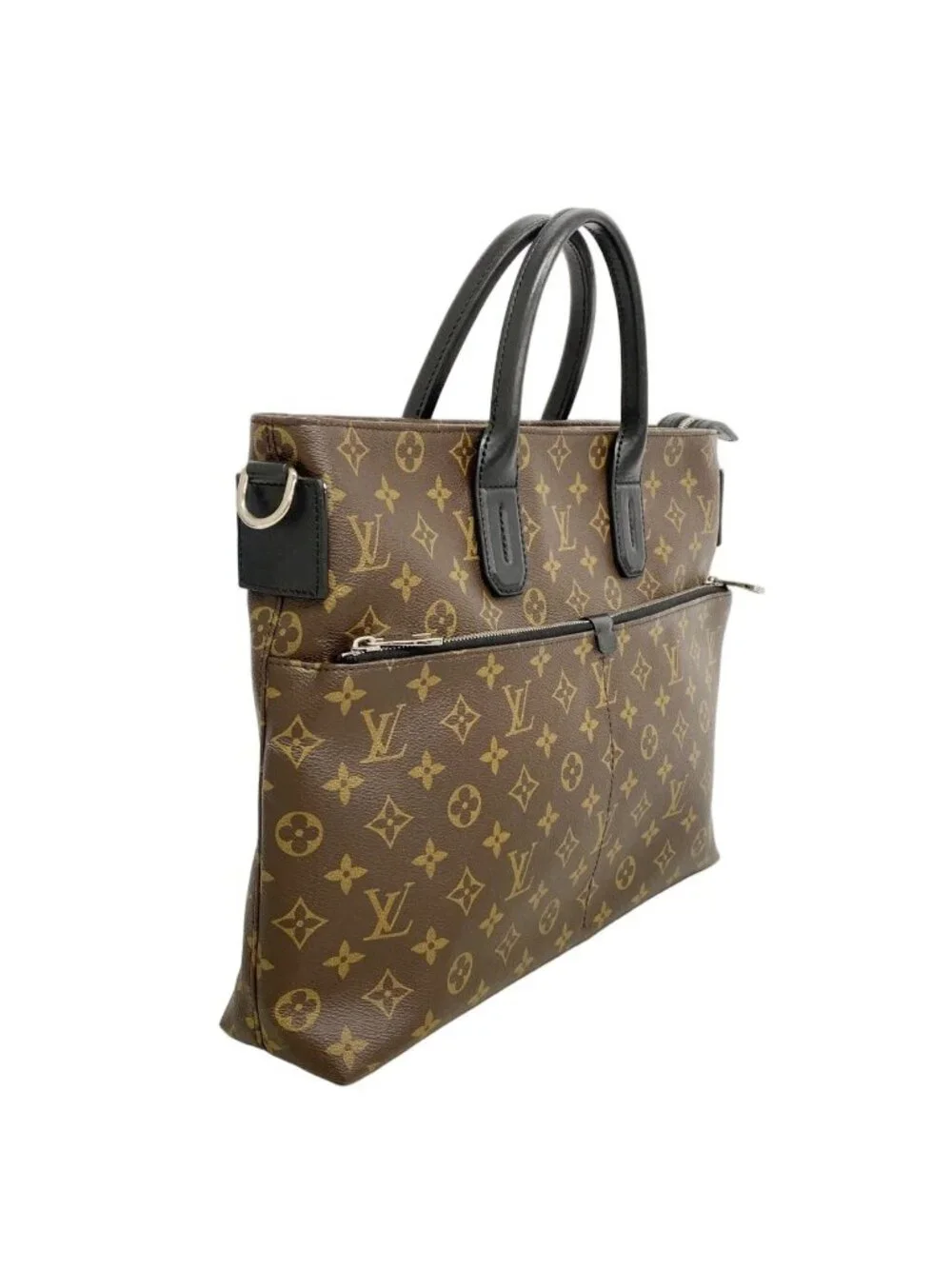 Louis Vuitton Business Bag Monogram Macassar Brown Black
